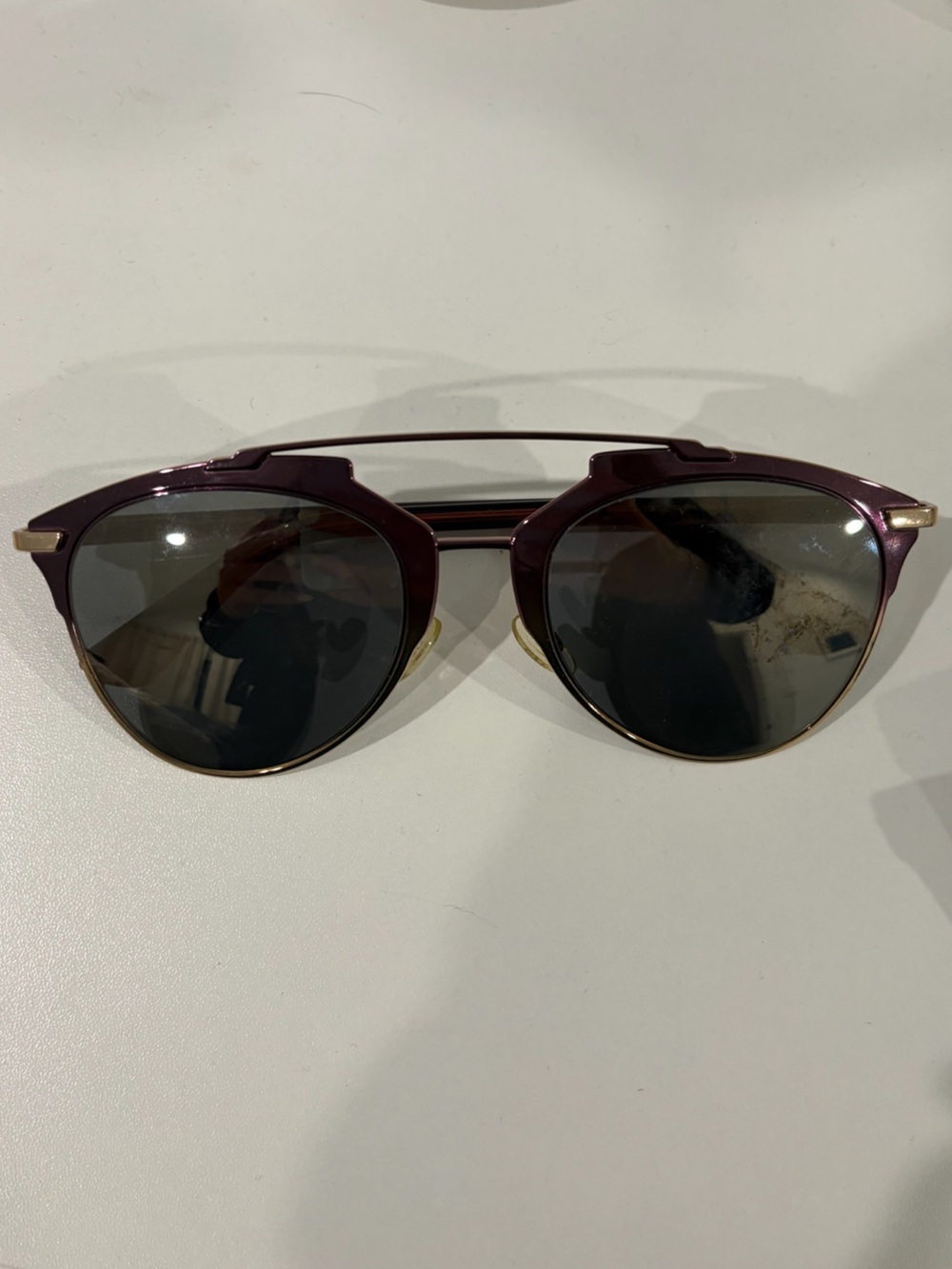 Ray-Ban Women's Round Sunglasses - Plum Frame, Dark Lenses